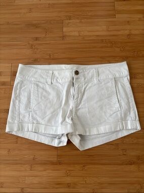 Express White Cotton Blend Jean Shorts